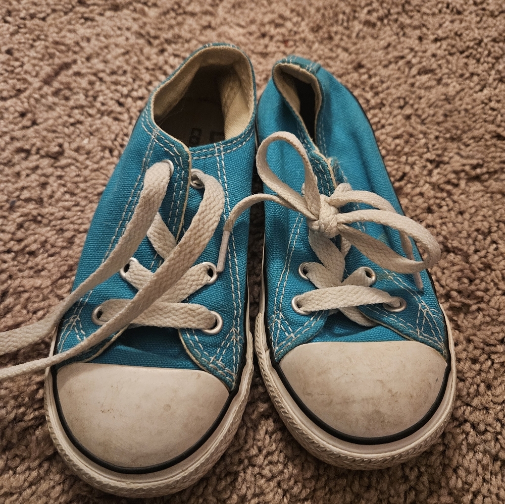 Teal Kids Converse